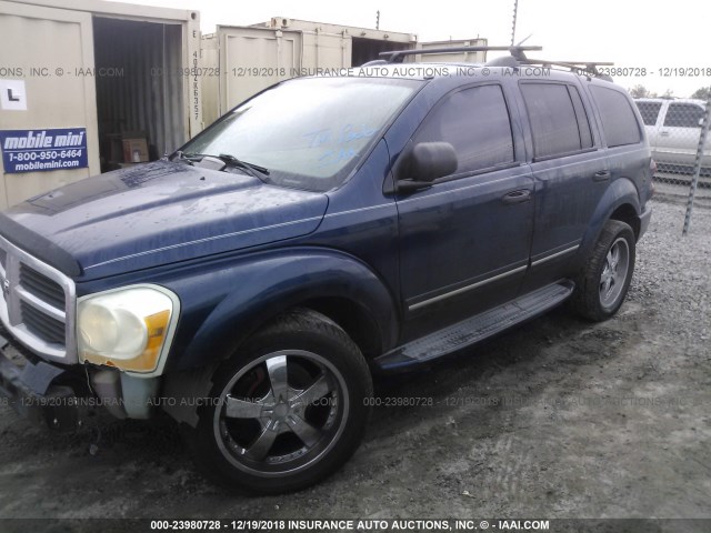 1D4HD58D44F180004 - 2004 DODGE DURANGO LIMITED BLUE photo 2