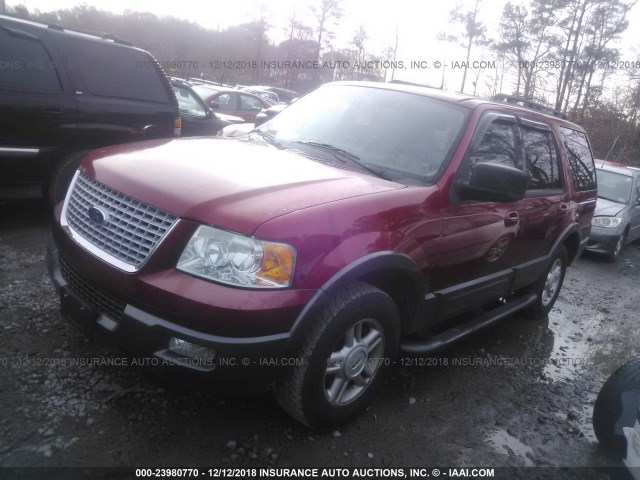 1FMPU15575LA94537 - 2005 FORD EXPEDITION XLT RED photo 2