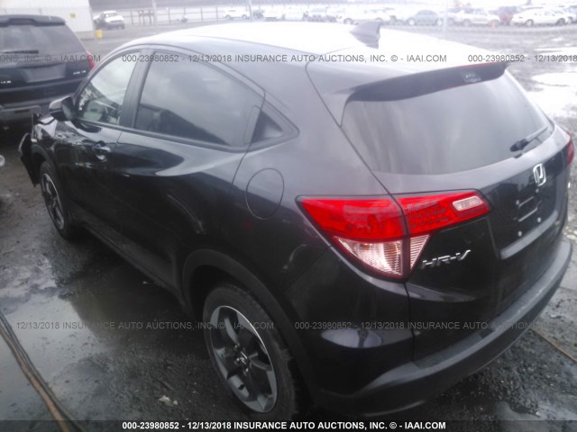 3CZRU6H56JM711497 - 2018 HONDA HR-V EX BLACK photo 3