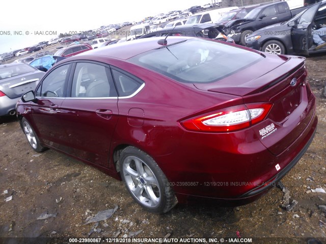 3FA6P0G7XGR169631 - 2016 FORD FUSION S RED photo 3