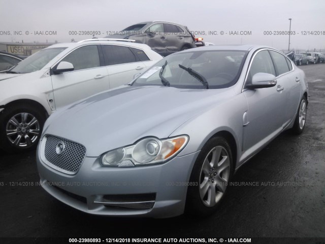 SAJWA05B69HR42152 - 2009 JAGUAR XF LUXURY SILVER photo 2