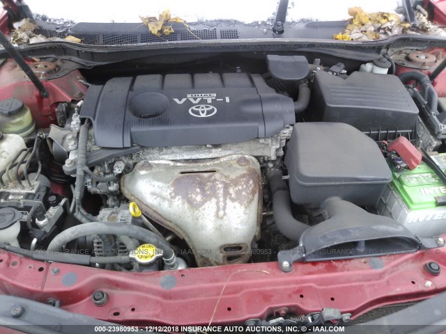 4T1BF3EK6AU519160 - 2010 TOYOTA CAMRY SE/LE/XLE 红色 照片 10