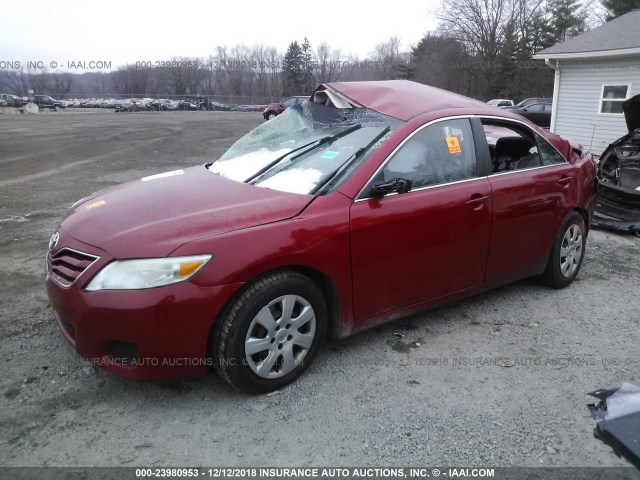 4T1BF3EK6AU519160 - 2010 TOYOTA CAMRY SE/LE/XLE 红色 照片 2