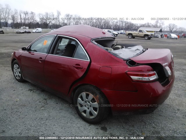 4T1BF3EK6AU519160 - 2010 TOYOTA CAMRY SE/LE/XLE 红色 照片 3