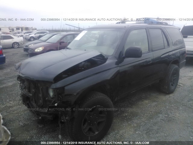 JT3GN86R620244442 - 2002 TOYOTA 4RUNNER SR5 BLACK photo 2