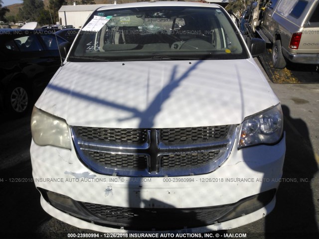 2D4RN4DGXBR657892 - 2011 DODGE GRAND CARAVAN EXPRESS WHITE photo 6