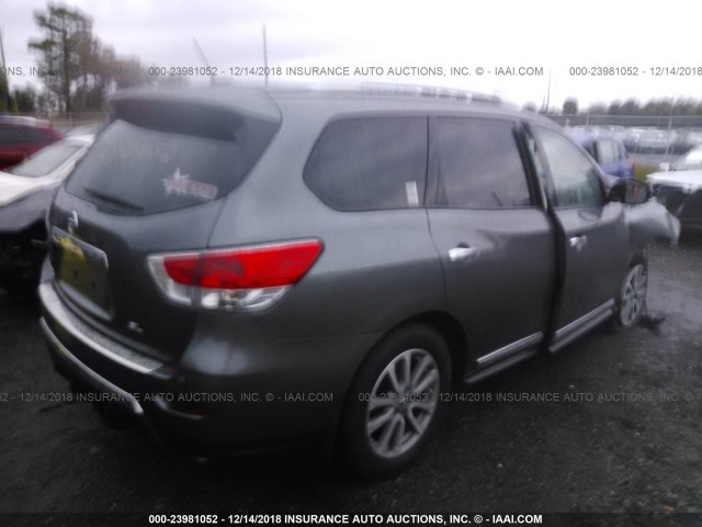 5N1AR2MN2GC670648 - 2016 NISSAN PATHFINDER S/SV/SL/PLATINUM GRAY photo 4