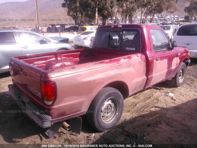 4F4YR12C0YTM18193 - 2000 MAZDA B2500 RED photo 4