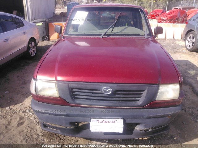 4F4YR12C0YTM18193 - 2000 MAZDA B2500 RED photo 6