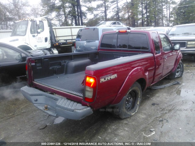1N6ED26T22C384370 - 2002 NISSAN FRONTIER KING CAB XE/KING CAB SE MAROON photo 4