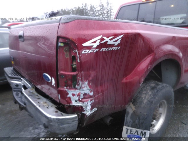 1FTSW31S81EA56300 - 2001 FORD F350 SRW SUPER DUTY RED photo 6