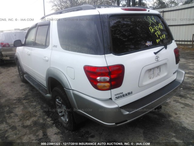 5TDZT34A13S181064 - 2003 TOYOTA SEQUOIA SR5 WHITE photo 3