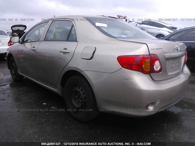 1NXBU4EE1AZ251477 - 2010 TOYOTA COROLLA S/LE/XLE BEIGE photo 3