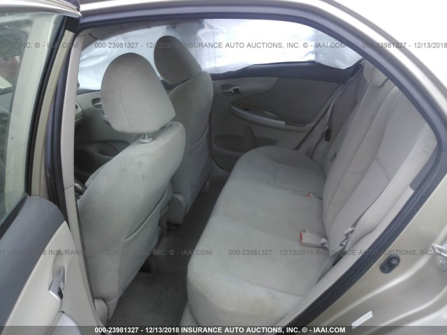 1NXBU4EE1AZ251477 - 2010 TOYOTA COROLLA S/LE/XLE BEIGE photo 8