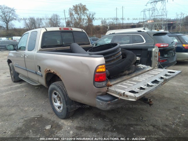 5TBBT44151S157721 - 2001 TOYOTA TUNDRA ACCESS CAB/ACCESS CAB SR5 BEIGE photo 3