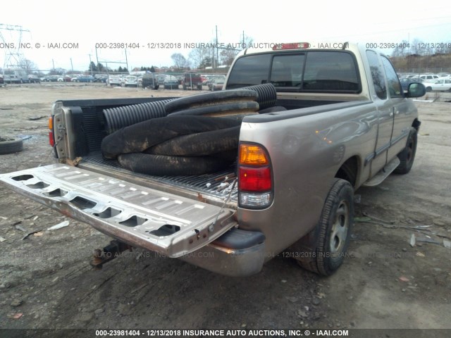 5TBBT44151S157721 - 2001 TOYOTA TUNDRA ACCESS CAB/ACCESS CAB SR5 BEIGE photo 4