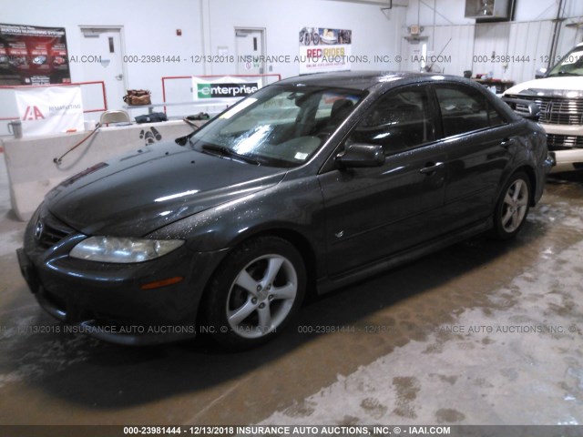 1YVHP80D855M03440 - 2005 MAZDA 6 S GRAY photo 2