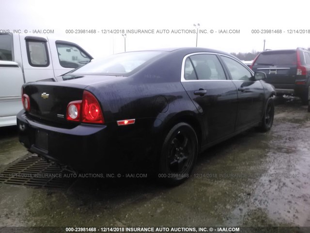 1G1ZA5EU4BF355274 - 2011 CHEVROLET MALIBU LS BLUE photo 4