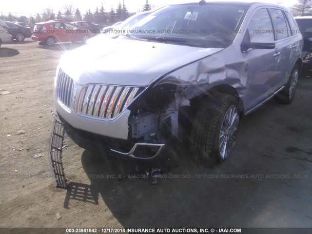 2LMDJ8JK6DBL29478 - 2013 LINCOLN MKX SILVER photo 6