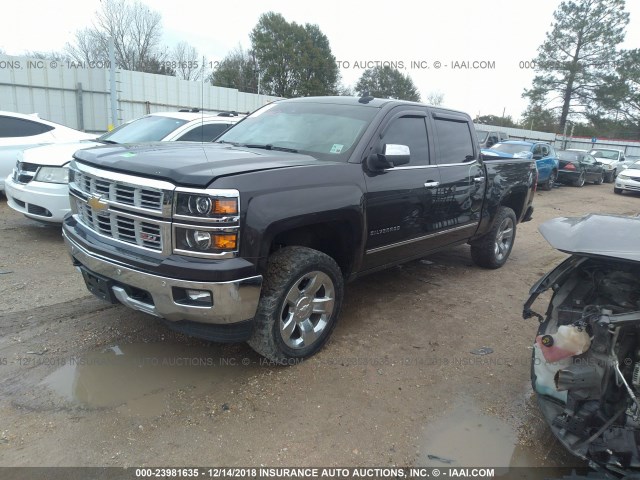 3GCUKSEC2FG229908 - 2015 CHEVROLET SILVERADO K1500 LTZ BLACK photo 2