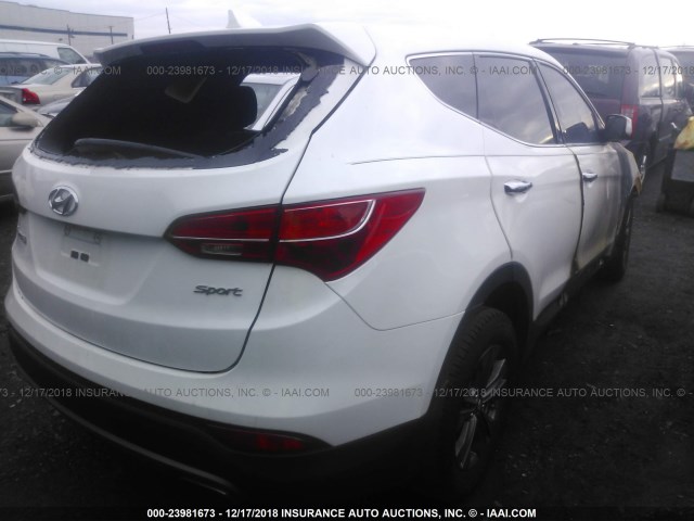 5XYZT3LB6DG044372 - 2013 HYUNDAI SANTA FE SPORT  WHITE photo 4