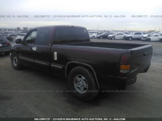 2GCEC19T7Y1356039 - 2000 CHEVROLET SILVERADO C1500 BURGUNDY photo 3