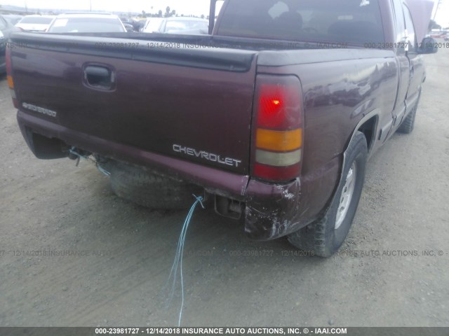 2GCEC19T7Y1356039 - 2000 CHEVROLET SILVERADO C1500 BURGUNDY photo 6