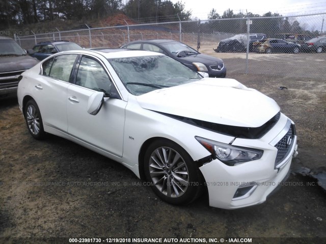 JN1EV7AR6JM431355 - 2018 INFINITI Q50 LUXE/SPORT WHITE photo 1