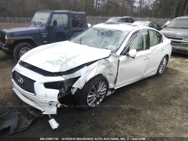 JN1EV7AR6JM431355 - 2018 INFINITI Q50 LUXE/SPORT WHITE photo 2