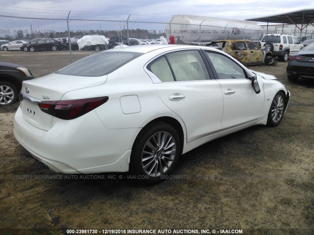 JN1EV7AR6JM431355 - 2018 INFINITI Q50 LUXE/SPORT WHITE photo 4