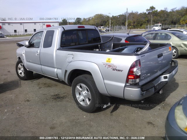 5TFUU4EN5BX015752 - 2011 TOYOTA TACOMA ACCESS CAB ვერცხლისფერი ფოტო 3
