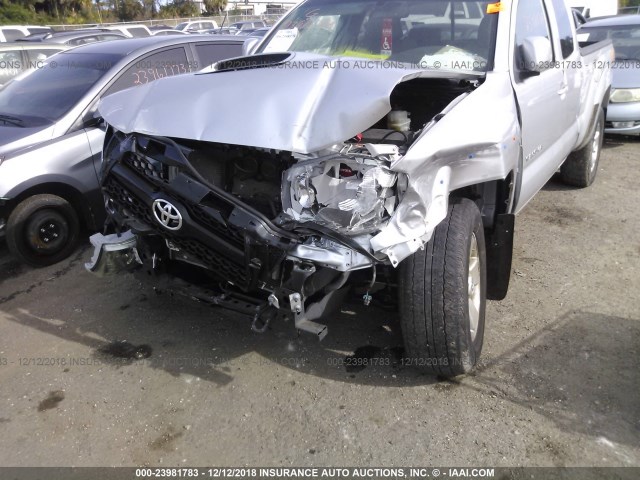 5TFUU4EN5BX015752 - 2011 TOYOTA TACOMA ACCESS CAB ვერცხლისფერი ფოტო 6
