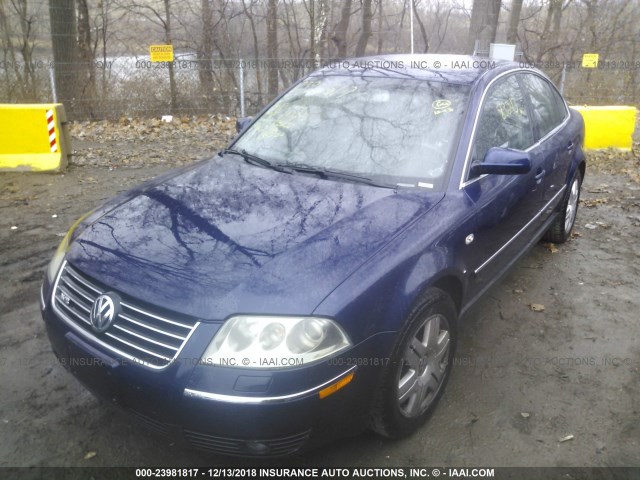 WVWUK63BX3P105765 - 2003 VOLKSWAGEN PASSAT W8 4MOTION Dark Blue photo 2