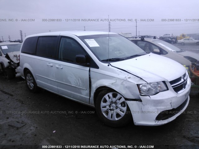 2C4RDGBG8GR327387 - 2016 DODGE GRAND CARAVAN SE WHITE photo 1