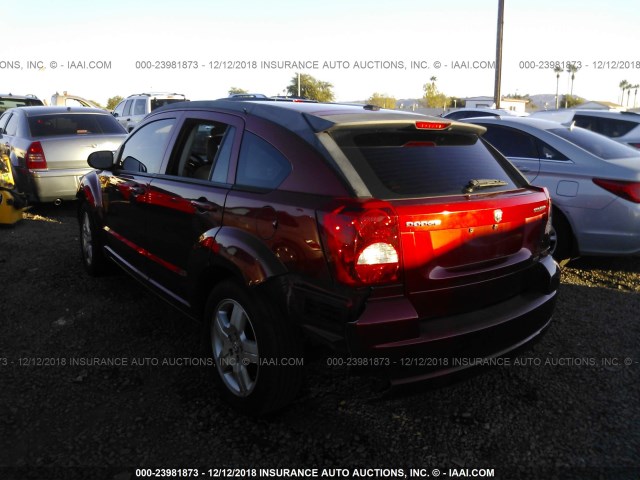 1B3HB48A59D149299 - 2009 DODGE CALIBER SXT RED photo 3