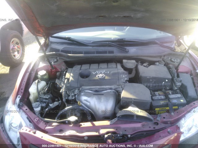 4T1BF3EK5AU511101 - 2010 TOYOTA CAMRY SE/LE/XLE 红色 照片 10