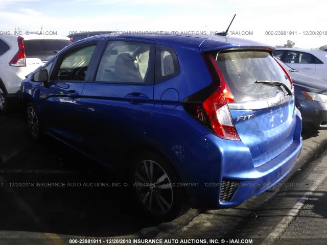 JHMGK5H95HS011731 - 2017 HONDA FIT EX/EXL BLUE photo 3