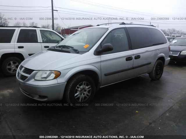 1D4GP24R55B142695 - 2005 DODGE GRAND CARAVAN SE SILVER photo 2