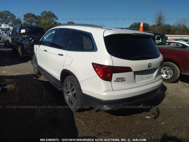 5FNYF6H02GB065288 - 2016 HONDA PILOT ELITE WHITE photo 3