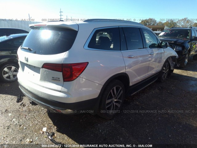 5FNYF6H02GB065288 - 2016 HONDA PILOT ELITE WHITE photo 4