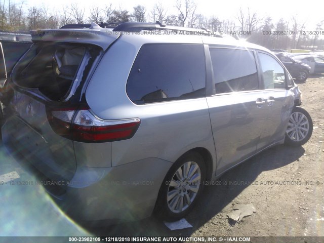 5TDYZ3DC5HS769858 - 2017 TOYOTA SIENNA XLE/LIMITED SILVER photo 4