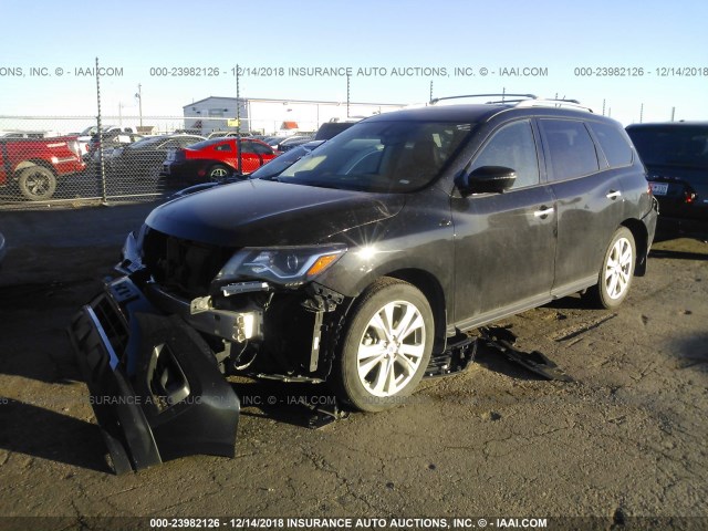 5N1DR2MN6JC666011 - 2018 NISSAN PATHFINDER S/SV/SL/PLATINUM BLACK photo 2