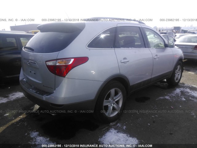 KM8NU13C27U010825 - 2007 HYUNDAI VERACRUZ GLS/SE/LIMITED GRAY photo 4