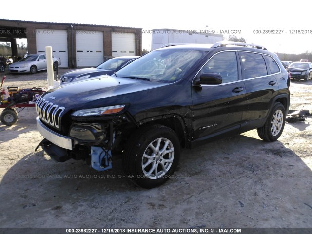 1C4PJMCS3FW691532 - 2015 JEEP CHEROKEE LATITUDE BLACK photo 2