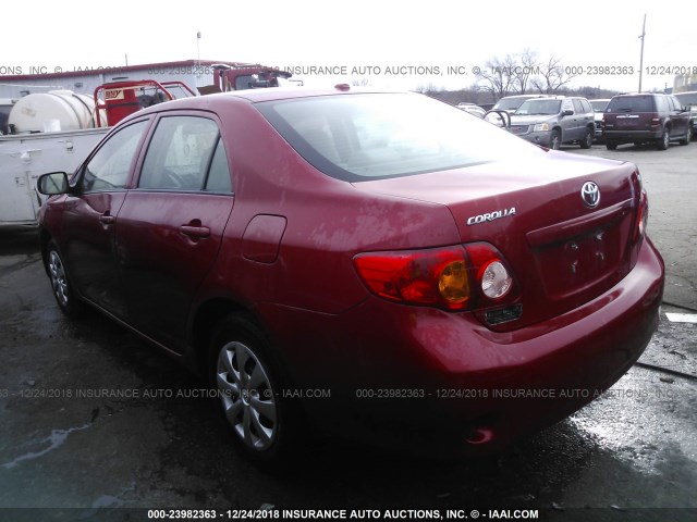 1NXBU4EE8AZ201000 - 2010 TOYOTA COROLLA S/LE/XLE RED photo 3