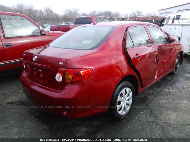 1NXBU4EE8AZ201000 - 2010 TOYOTA COROLLA S/LE/XLE RED photo 4