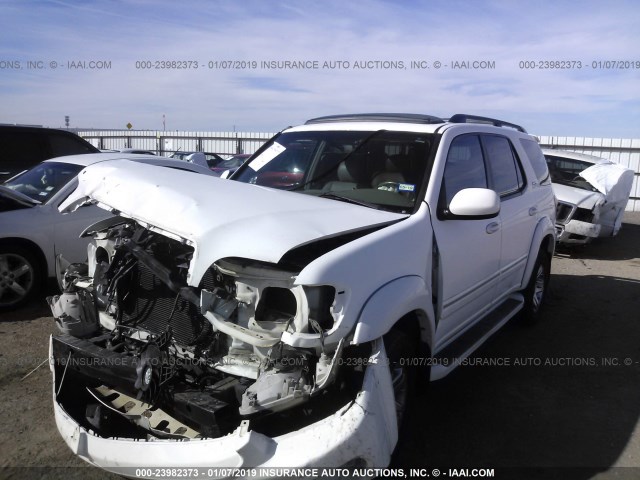 5TDBT44A65S246243 - 2005 TOYOTA SEQUOIA SR5 WHITE photo 2