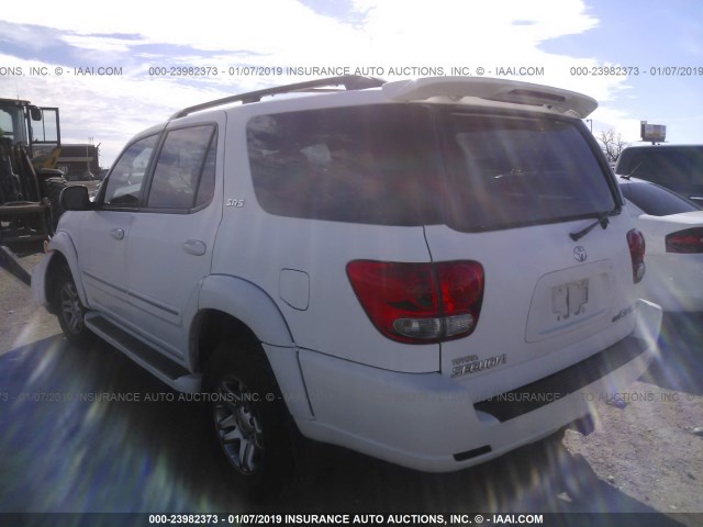 5TDBT44A65S246243 - 2005 TOYOTA SEQUOIA SR5 WHITE photo 3