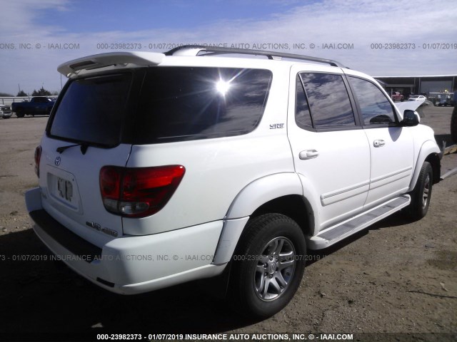 5TDBT44A65S246243 - 2005 TOYOTA SEQUOIA SR5 WHITE photo 4