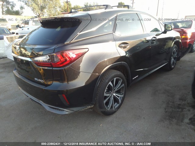 2T2BGMCA8GC004714 - 2016 LEXUS RX 450H/BASE/F SPORT BLACK photo 4